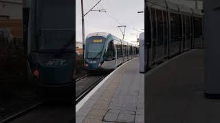 Nottingham trams at Bulwell Forest 111124 tram nottingham bulwell [upl. by Valerie]