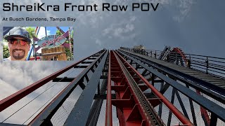 Front Row POV of SHEIKRA at Busch Gardens Tampa Bay Florida USA [upl. by Elga]