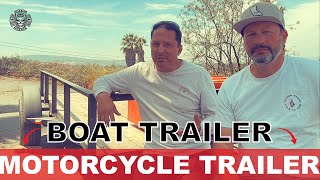 We Turned A Boat Trailer Into A Motorcycle Trailer  Ep 6 [upl. by Ydnil]