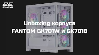 Unboxing корпуса 2E Gaming FANTOM GK701W и GK701B 2EGK701W 2EGK701B [upl. by Eadwina548]