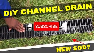 DIY DRAINAGE SYSTEM l How to Install  Waterform System  New Sod  Better Landscape Drainage [upl. by Drahser]