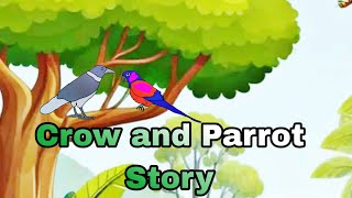 Story of Crow and Parrot  who is happy  Rizwan Azeem Animations [upl. by Orelia]