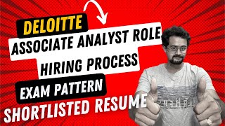 Deloitte Associate Analyst Role  Exam Pattern  Shortlisted Resume  Frontlinesmedia [upl. by Ainerbas494]