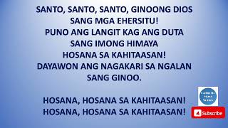 Santo Katilingban Lyrics  Hiligaynon Songs [upl. by Avuha]