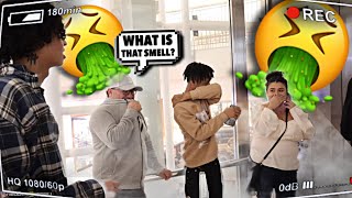 ELEVATOR FART SPRAY PRANK GONE WRONG… [upl. by Glantz]