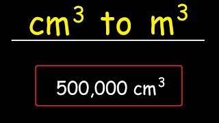 How To Convert Cubic Centimeters to Cubic Meters  cm3 to m3  Volume [upl. by Vano]