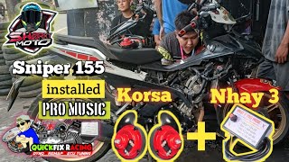 Nhay 3± Pro Music  Sniper 155 installed  Sharky Moto  Quickfix Racing Ozamis City [upl. by Lontson]