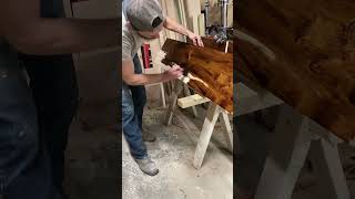 Floating shelves getting finished doubletwoodworking craftsmanship woodworker customcarpentry [upl. by Lybis]