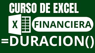 FUNCIÓN DURACION  CURSO EXCEL [upl. by Endres]