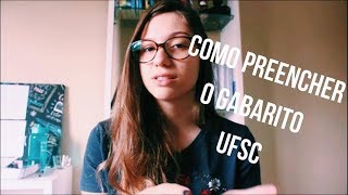 Como marcar GABARITO na prova da UFSC [upl. by Rockey]