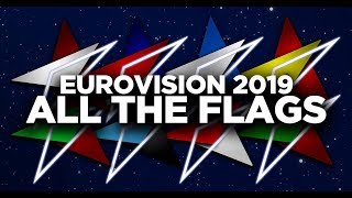 Eurovision 2019  All The Logo Flags Download [upl. by Ydiarf]