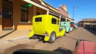 95th Birthday Model A Ford Street lineup at Gulgong NSW [upl. by Imelida]