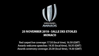 LIVE  The World Rugby Awards in Monaco [upl. by Anisirhc]