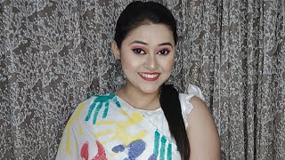 Holi Special Makeup Tutorial Step By Step For Beginners holispecial দোল যাত্রার সাজ nayanabarse [upl. by Antonella660]