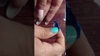 Dry marble sea beach 🏝️nail art at home nails nailhacks shortsvideo youtubeshorts [upl. by Enyalahs]