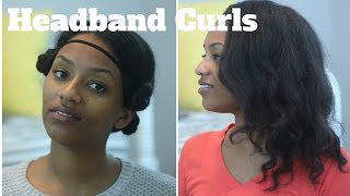 Headband Curls on SemiStraight Natural Hair [upl. by Kelula]