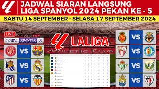 Jadwal Liga Spanyol 2024 Pekan 5  Real Sociedad vs Real Madrid  Girona vs Barcelona  Laliga 2024 [upl. by Ahsilrae525]