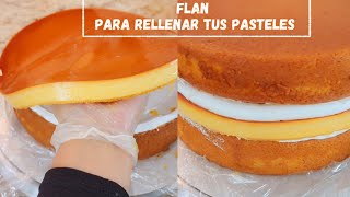 Flan Resistente para tus pasteles 😋 🍮🍰🎂 Relleno de Flan para tus pasteles Flan [upl. by Llennehc]