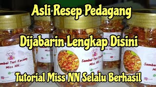 RESEP LENGKAP SAMBEL TERI KACANG  RESEP ASLI PEDAGANG [upl. by Swinton]