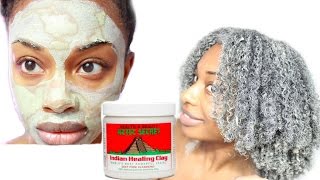 Bentonite Clay Review and Demo  Natural Hair and Skin [upl. by Amahs]