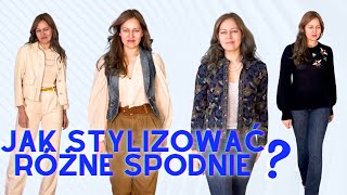 Haul lumpeksowy spodniowy Jak stylizować spodnie  kroje sylwetki obuwie Poradnik i lookbook [upl. by Adnara236]