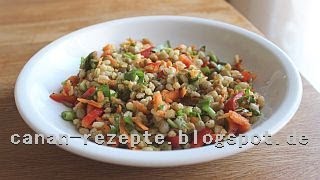 WEIZENSALAT MIT LINSEN absolut lecker vegetarisch gesund vegan türkisch Kochen CANANS REZEPTE [upl. by Ardnuhs]