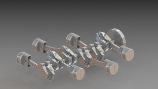 Boxer or Flat Enginemodelling and design in solidworks [upl. by Aissat22]