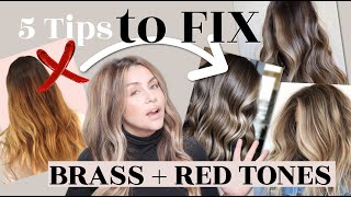 5 Tips To Prevent Get Rid of Brass  Red Tones in Hair [upl. by Neva971]