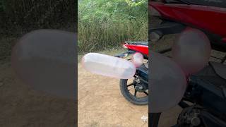 Testing strongest baloons using bike exhaust smoke shorts ytshort experiment scienceexperiment [upl. by Kattie]