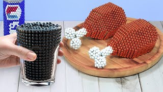 DIY  FAST FOOD Chicken from Magnetic Balls Satisfying ASMR amp Magnet Challenge [upl. by Siwel]