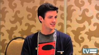 Grant Gustin Interview  The Flash CW [upl. by Vanden596]