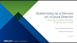 Kubernetes as a Service on vCloud Director [upl. by Atsirk]