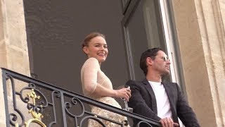 EXCLUSIVE  Kate Bosworth and husband Michael Polish attending 2018 Dior Haute couture after dinner [upl. by Nitsraek129]