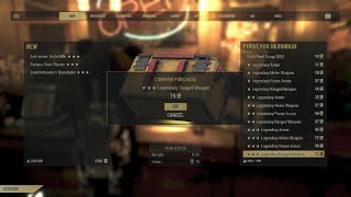 Fallout 76 Spent 3993 Legendary script On Purveyor Sale Discount Ranged Weapons 🙂 [upl. by Sammy]