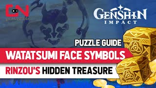 Watatsumi Face Symbols PUZZLE  Genshin Impact Rinzous Hidden Treasure [upl. by Yeltnarb]