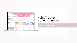 Habit Tracker Notion Template Preview [upl. by Olimpia]