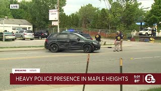 Bedford police pursuit into Maple Hts ends in crash police shooting [upl. by Oech]