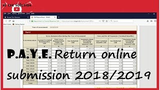 PAYE Return Online Submission 1819 amp 1920 [upl. by Lauhsoj]