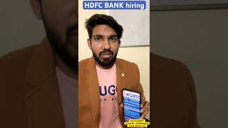 HDFC bank hiring personal banker  BM  how to apply  details careeradvisor24 reels live [upl. by Stetson]