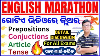 English Grammar Marathon QuestionsArticleTenseVerb PrepositionFor All ExamsBy Chinmaya Sir [upl. by Mccahill]