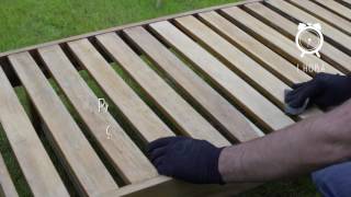 Tutorial  Cómo restaurar tu reposera de madera ¡Muy fácil [upl. by Idnek866]