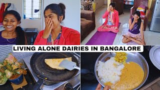 Living alone dairies in Bangalore  Again rosy came to meet  My Sunday vlog  yt ytshorts vlog [upl. by Anwahsit457]