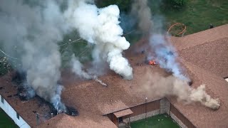 VIDEO Crews responding to church fire in Dallas [upl. by Bohon]