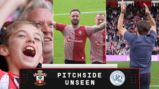 PITCHSIDE UNSEEN Southampton 21 QPR  Arma on fire ❤️‍🔥 [upl. by Tempest923]