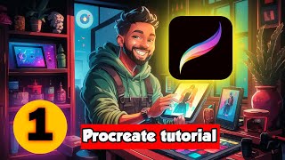 Procreate tutorial for beginners  Part 1 [upl. by Rogerio]