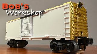 Repainting a 1990 Lionel Holiday Boxcar with the least amount of effort possible [upl. by Lette]