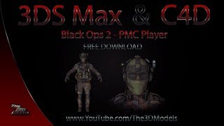 Cinema 4D 3DS Max  NEW Black Ops 2 PMC Soldier Model Download [upl. by Doowrehs]