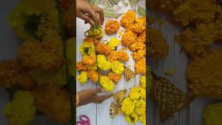 Flower toran  festival decoration ideas  samanthi poo thoranam  Diwali decoration vishvascraft [upl. by Virgilia898]