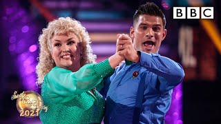 Sara Davies and Aljaž Škorjanec Quickstep to 9 To 5 by Dolly Parton ✨ BBC Strictly 2021 [upl. by Alracal]