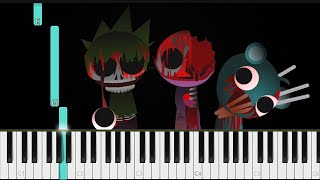 Incredibox Sprunki Phase 4 Sounds 👉 Piano Tutorial [upl. by Gnilhsa]